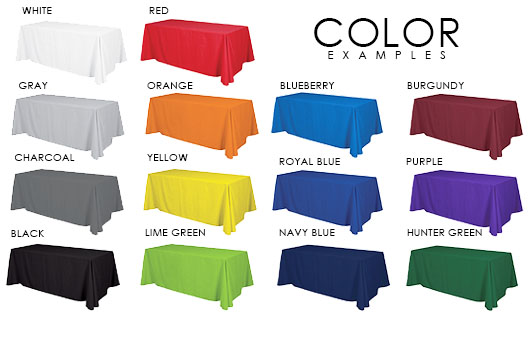 Blank Throw Table Cover Colors | Signline.com